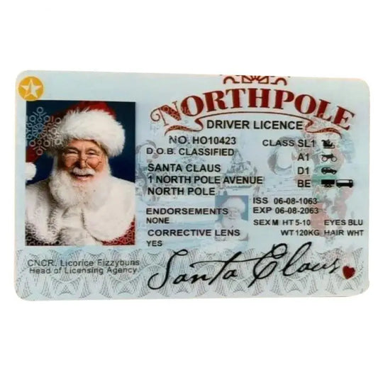 Santa Claus Drivers Licence
