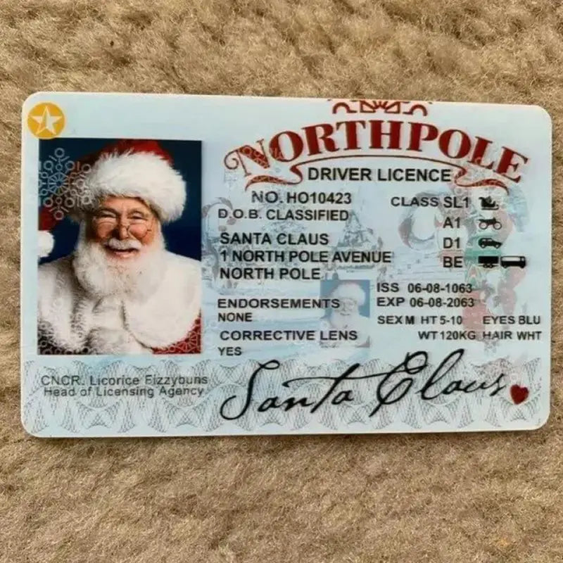 Santa Claus Drivers Licence